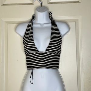 COPY - Striped Guess Halter Top